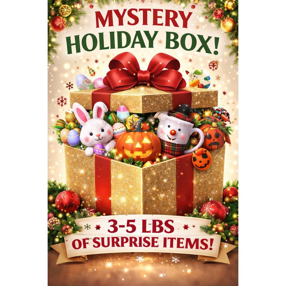 3 lbs of random‎ holiday items, gift bags, Christmas, Halloween ,Easter.,etc